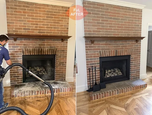 Inglewood Chimney Sweep carefully sanitizing a fireplace in Inglewood, CA