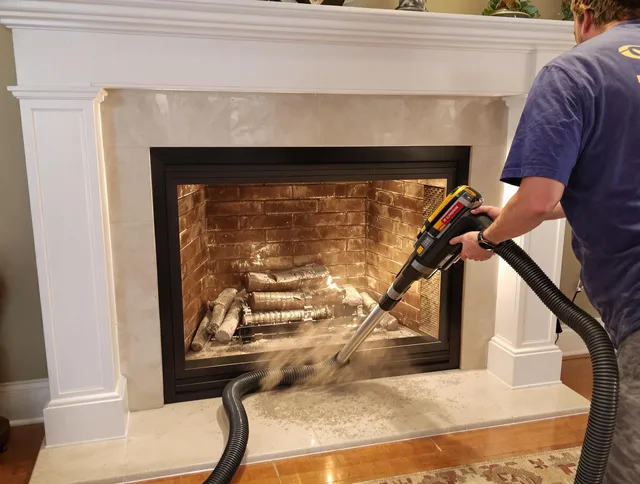 Fireplace cleaning performed by Inglewood Chimney Sweep in Inglewood, CA